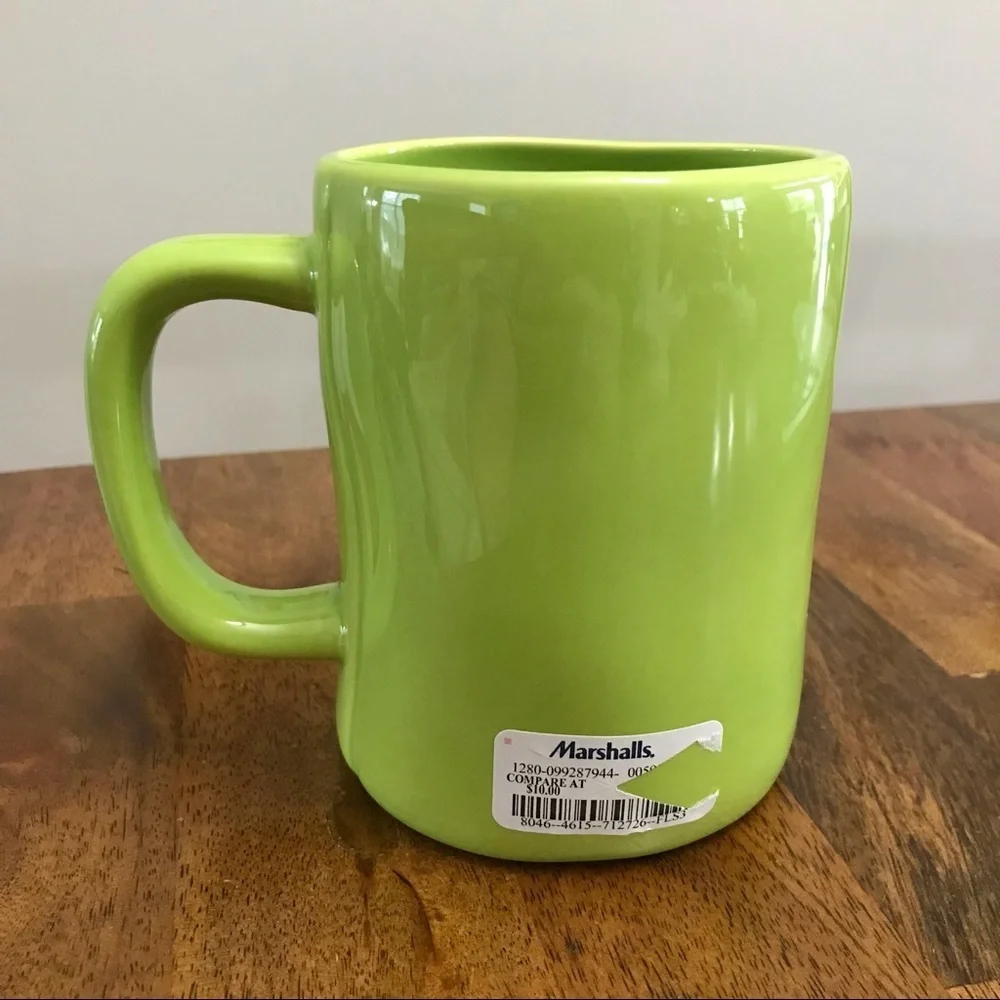 Rae Dunn TOXIC Halloween Mug ceramic green black coffee tea NWT